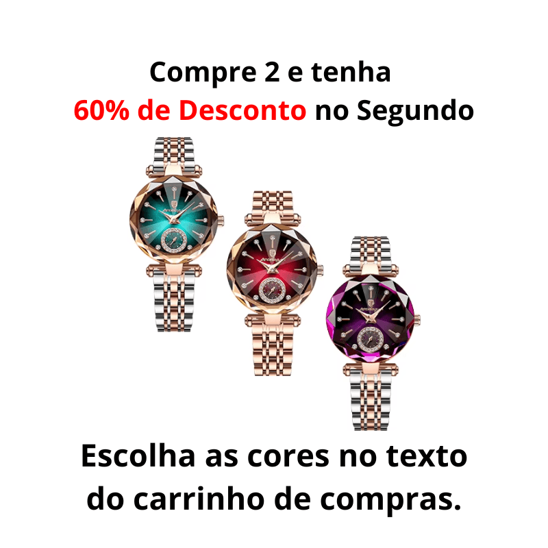 Relógio Importado de Luxo ViaShop Poedagar Diamond