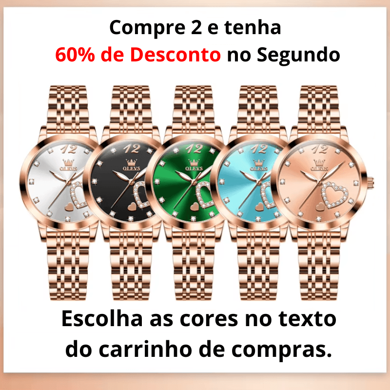 Relógio Importado de Luxo ViaShop LoveGlow OLEVS