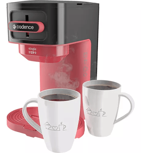 Cafeteira CAF230 Preto e Vermelho De filtro + 2 Xícaras de Brinde Cadence